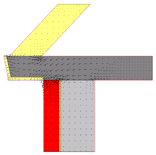 Wärmefluss ungedämmt